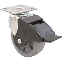 Roulette Emaxx, Pivotant avec frein, 4" (101,6 mm), Envirothane, 1000 lb (453,6 kg) Duraquip Inc