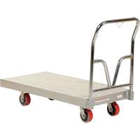 Aluminum Sheet Deck Platform Truck, 24" W x 48" L, 3600 lbs. Cap., Polyurethane Wheels Duraquip Inc