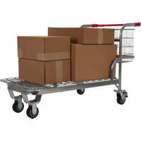 Nestable Wire Cart, Steel, 28-3/4" x 37-1/16" x 59-5/8", 275 lbs. Capacity Duraquip Inc