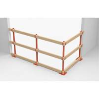 ProGuards Temporary Guard Rail Posts, 8" W x 39" H, Orange Duraquip Inc