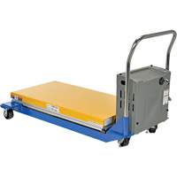 DC Powered & Manual Scissor Lift Table, Steel, 48" L x 24" W, 1000 lbs. Capacity Duraquip Inc