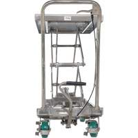 Manual Hydraulic Scissor Lift Table, 36-1/4" L x 19-3/8" W, Stainless Steel, 600 lbs. Capacity Duraquip Inc