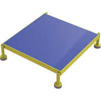 Adjustable Height One-Step Work Platform, 24" W x 24" D, 800 lbs. Capacity, All-Welded Duraquip Inc