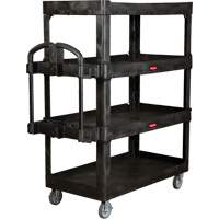 Chariot utilitaire robuste et ergonomique, 4 tiers, 24-1/4" x 62-2/5" x 54-1/10", Capacit&eacute; 700 lb Duraquip Inc