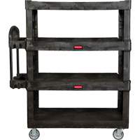 Chariot utilitaire robuste et ergonomique, 4 tiers, 24-1/4" x 62-2/5" x 54-1/10", Capacit&eacute; 700 lb Duraquip Inc