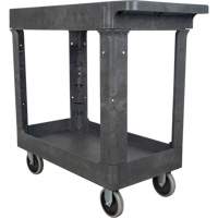 Utility Service Cart, 2 Tiers, 16-1/2" x 32-1/2" x 34-1/2", 550 lbs. Capacity Duraquip Inc