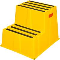 Industrial Step Stool, 2 Steps, 26" x 22-7/16" x 19-11/16" High Duraquip Inc