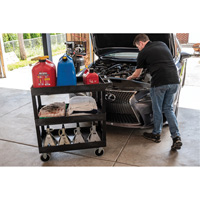 R&acirc;telier mobile, 3 tiers, 35-1/4" x 37-1/4" x 18", Capacit&eacute; 375 lb Duraquip Inc