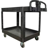 Utility Cart, 2 Tiers, 25-5/8" x 33-1/2" x 43-3/4", 550 lbs. Capacity Duraquip Inc