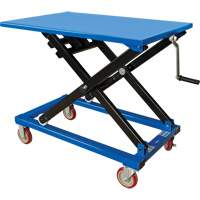 Manual Scissor Lift Table, 37-3/8" L x 23-5/8" W, Steel, 660 lbs. Capacity Duraquip Inc
