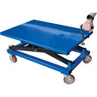 Manual Scissor Lift Table, 37-3/8" L x 23-5/8" W, Steel, 660 lbs. Capacity Duraquip Inc