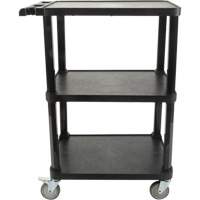 Chariot utilitaire avec tablette plate, 3 tiers, 18-1/8" x 37-3/8" x 27-3/4", Capacit&eacute; 330 lb Duraquip Inc