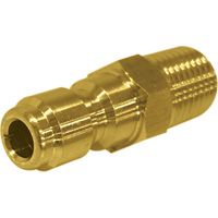 1/4" Male Brass Plated Quick Disconnect Plug Duraquip Inc