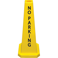 "No Parking" Lamba Traffic Cones, English Duraquip Inc