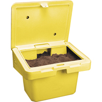 Salt Sand Container SOS™, With Hasp, 72" x 36" x 36", 36 cu. Ft., Yellow NJ119 | Duraquip Inc