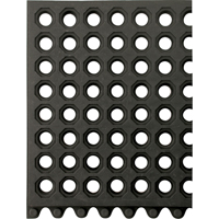 24/Seven&reg; Matting, Rubber, 3' W x 3' L, 5/8" Thick, Black Duraquip Inc