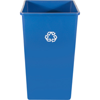 Contenant pour poste de recyclage, Vrac, Plastique, 35 gal. US NH779 | Duraquip Inc