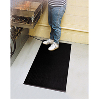 Comfort-King Anti-Static Matting, 2' W x 3' L x 3/8" T, Pebbled, Grey Duraquip Inc