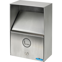Smoking Receptacles, Wall-Mount, Stainless Steel, 3.3 Litres Capacity, 13-1/2" Height NI743 | Duraquip Inc
