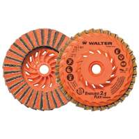 Disque de finition Enduro-Flex 2-en-1, 4-1/2" x 5/8"-11, Type 27, Grain 80, Oxyde d'aluminium Duraquip Inc
