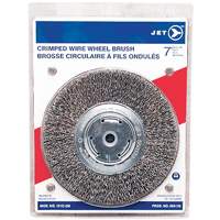 Crimped Wire Wheel, 7" Dia., 0.014" Fill, 1/2" - 2" Arbor Duraquip Inc
