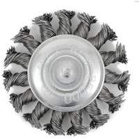 EKR275-20 Shaft-Mounted Knot Twisted Radial Brush, 3", .02" Fill, 1/4" Shank Duraquip Inc