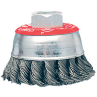 High-Performance Knot Twisted Cup Brush, 3" Dia. x 10mm x 1.25" Arbor Duraquip Inc