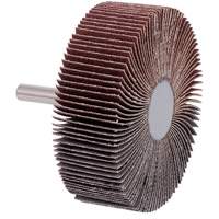 Roue &agrave; lamelles mont&eacute;e sur tige, Grain 60, 3" x 1" x 1/4" Duraquip Inc