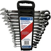 Long Pattern Reversible Wrench Set, Ratcheting Combination, 13 Pieces, Imperial Duraquip Inc
