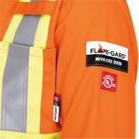 5555 High Visibility FR Rated & Arc Rated Safety Coveralls, Size 36, High Visibility Orange, 11 cal/cm² Duraquip Inc