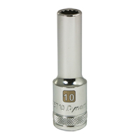 Douille m&eacute;trique, 10 mm, Prise 1/2", 12 pans, Profond Duraquip Inc