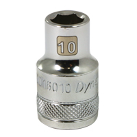 Douille m&eacute;trique, 10 mm, Prise 1/2", 6 pans Duraquip Inc