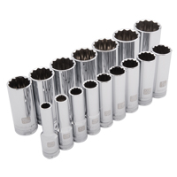 Jeu de douilles SAE, 16 Mcx, Prise de 1/2", Profond Duraquip Inc
