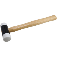 Soft-Face Hammer, 14 oz. Head Weight, Plain Face, Wood Handle, 11-5/8" L Duraquip Inc