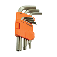 Hex Key Set, 9 Pcs., Metric Duraquip Inc
