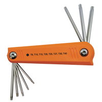 Folding Hex Key Set, 8 Pcs., Torx&reg; Duraquip Inc