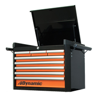 Coffre &agrave; outils sup&eacute;rieur, 28" la, 8 tiroirs, Noir/Orange Duraquip Inc