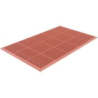 Tapis de s&eacute;rie Competitor, &agrave; fentes, 3' x 5' x 7/8", Orange, Caoutchouc naturel Duraquip Inc