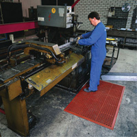 Tapis de s&eacute;rie Competitor, &agrave; fentes, 3' x 5' x 7/8", Orange, Caoutchouc naturel Duraquip Inc