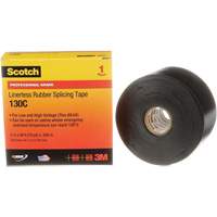 Ruban d'&eacute;pissage sans support en caoutchouc de calibre professionnel Scotch, 50,8 mm (2") la x 9 m (30') lo, 30 mils, Noir Duraquip Inc