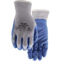 Stealth Blue Chip Coated Gloves, Large, Rubber Latex Coating, 10 Gauge, Polyester Shell Duraquip Inc