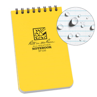 Carnet de notes de poche &agrave; spirale, Couverture souple, Jaune, 100 Pages, 3" , 5"  Duraquip Inc