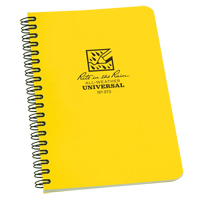 Side-Spiral Notebook, Soft Cover, Yellow, 64 Pages, 4-5/8" W x 7" L Duraquip Inc