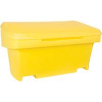 Heavy-Duty Outdoor Salt and Sand Storage Container, 24" x 48" x 24", 10 cu. Ft., Yellow NM947 | Duraquip Inc