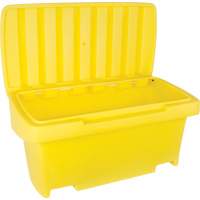 Heavy-Duty Outdoor Salt and Sand Storage Container, 24" x 48" x 24", 10 cu. Ft., Yellow NM947 | Duraquip Inc