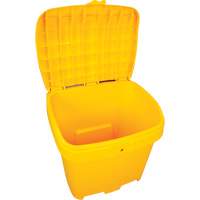Salt & Sand Storage Bins, With Hasp, 21" x 27" x 26", 4.24 cu. ft., Yellow Duraquip Inc