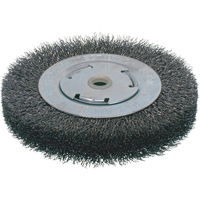 Brosses &eacute;conomiques &agrave; fils cr&ecirc;p&eacute;s - Face large, 6" dia., Fils 0.014, Arbre 2" Duraquip Inc