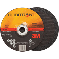 Meules &agrave; moyeu d&eacute;port&eacute; Cubitron II, 4" x 1/4", Arbre 3/8", Type 27 Duraquip Inc