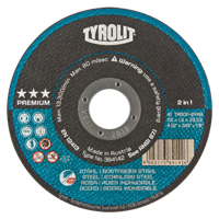 Premium 2 In 1 Thincut Cut-Off Wheel, 4-1/2" x 0.045", 7/8" Arbor, Type 1, Aluminum Oxide, 13300 RPM Duraquip Inc