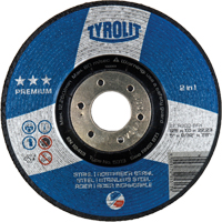 Meule 2-en-1 de premi&egrave;re qualit&eacute;, 4-1/2" x 9/32", Arbre 7/8", Type 27 Duraquip Inc